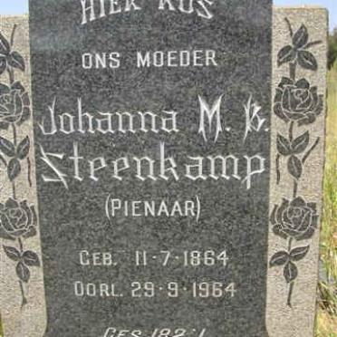 STEENKAMP Johanna M.B. nee PIENAAR 1864-1964