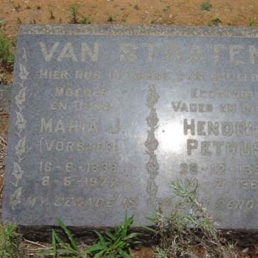STRAATEN Hendrik Petrus, van 1896-1959 &amp; Maria J. VORSTER 1898-1977
