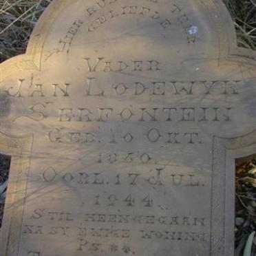 SERFONTEIN Jan Lodewyk 1850-1944
