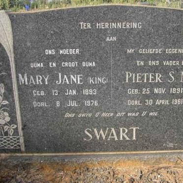 SWART Pieter S.N.1891-1961 &amp; Mary Jane KING 1893-1976