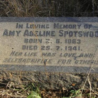 SPOTWOOD Anny Adeline 1863-1941