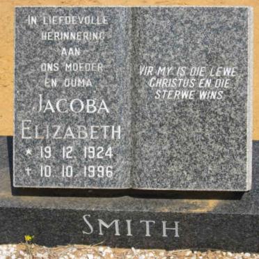 SMITH Jacoba Elizabeth 1924-1996