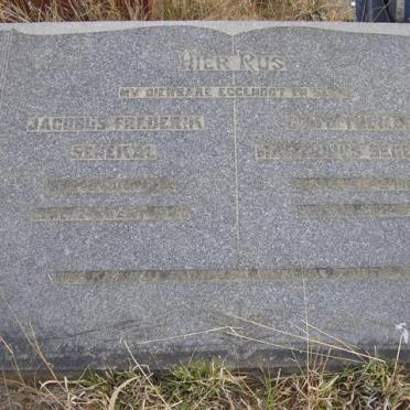 SENEKAL Jacobus Frederik 1874-1946 :: SENEKAL Gert Thomas Marthinus 1905-1953
