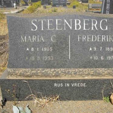 STEENBERG Frederik J. 1898-1975 &amp; Maria C. 1905-1993