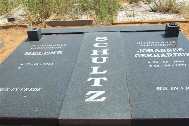 SCHULTZ Johannes Gerhardus 1906-1999 & Helene 1924-