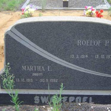 SWANEPOEL Roelof P. 1914-1972 &amp; Martha E. SCOTT 1915-1982