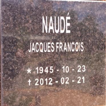 NAUDÉ Jacques Francois 1945-2012