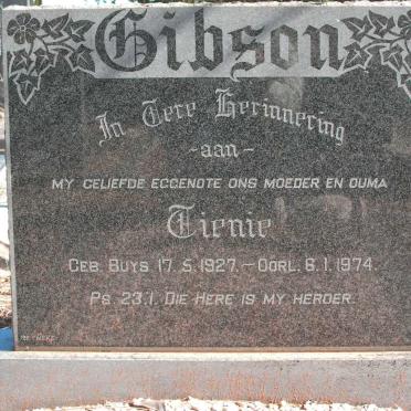 GIBSON Tienie 1927-1974