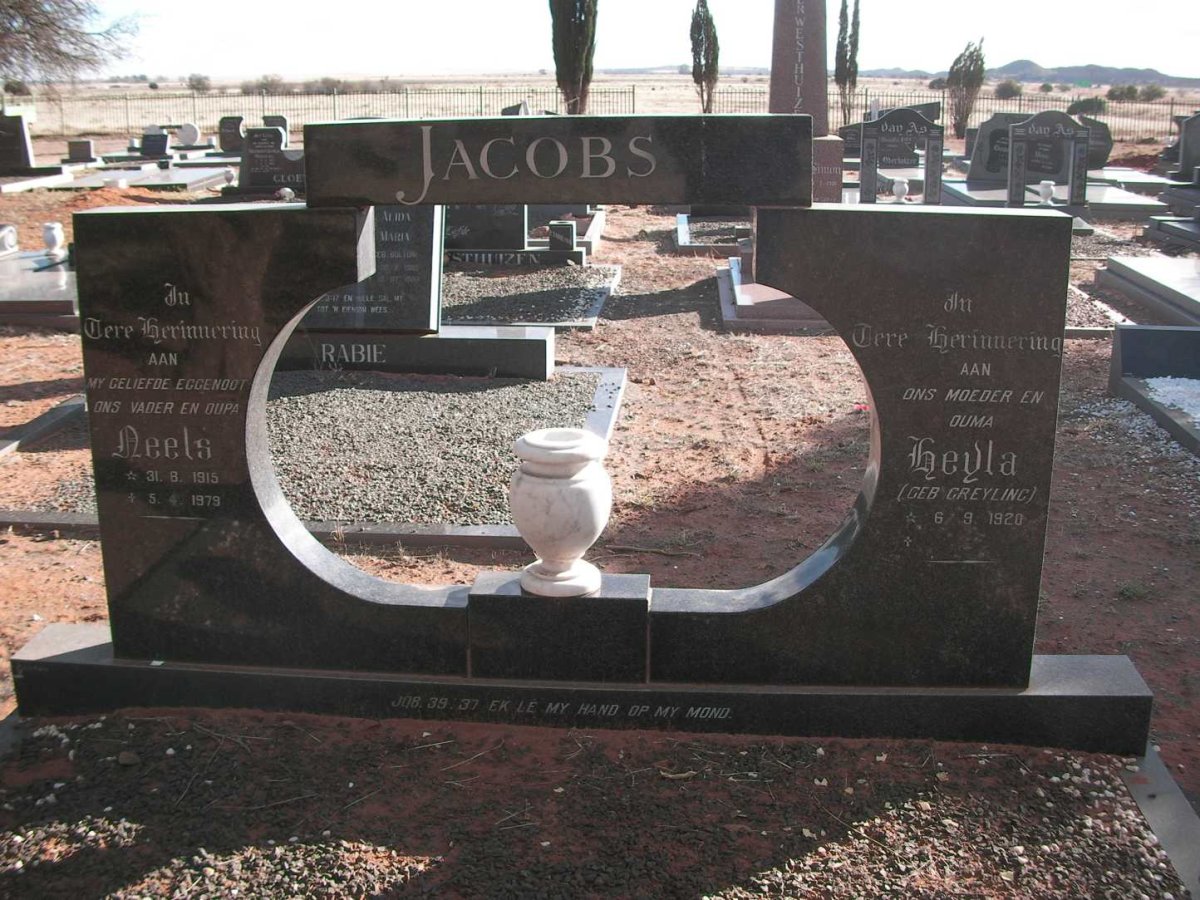 JACOBS Neels 1915-1979 & Heyla GREYLING 1920-