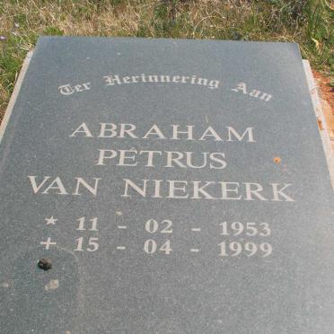 NIEKERK Abraham Petrus, van 1953-1999