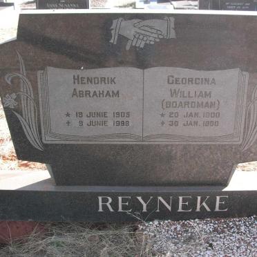 REYNEKE Hendrik Abraham 1905-1998 &amp; Georgina William BOARDMAN 1900-1980