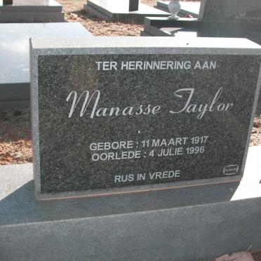 TAYLOR Manasse 1917-1996