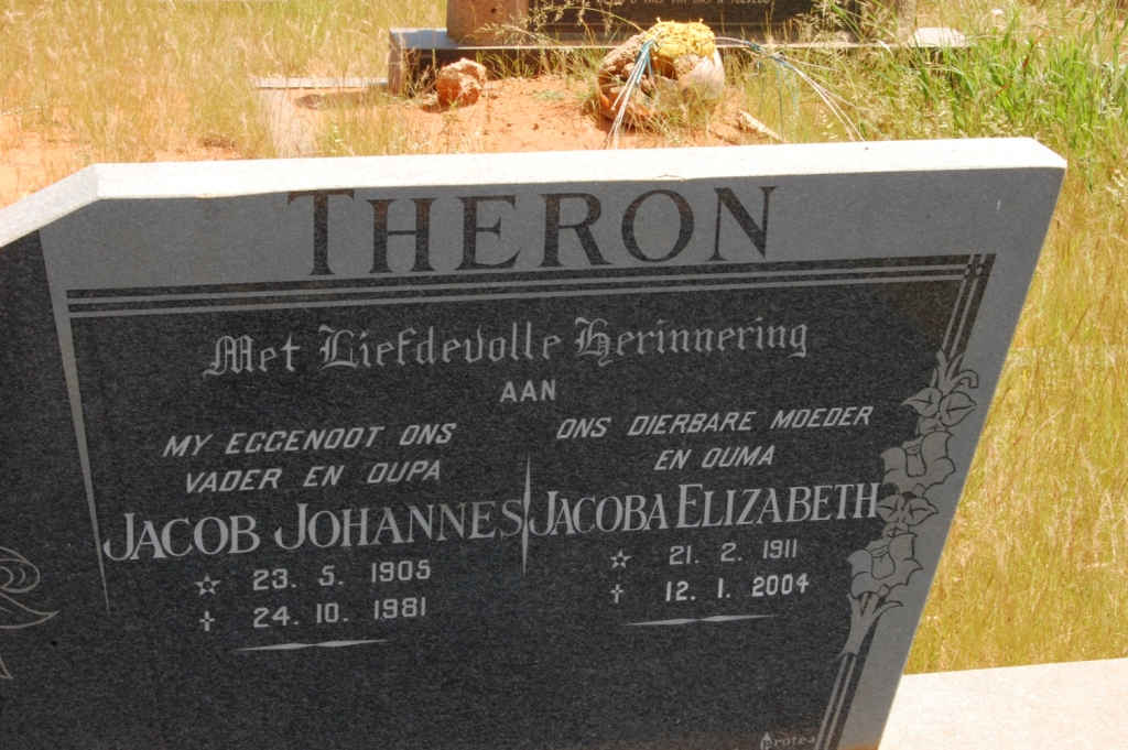 THERON Jacob Johannes 1905-1981 & Jacoba Elizabeth 1911-2004