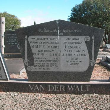 WALT Hendrik Stephanus, van der 1911-1997 &amp; M.M.P.E. VENTER 1911-1972