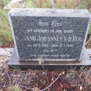 BERG Wynand Johannes, v.d. 1883-1942
