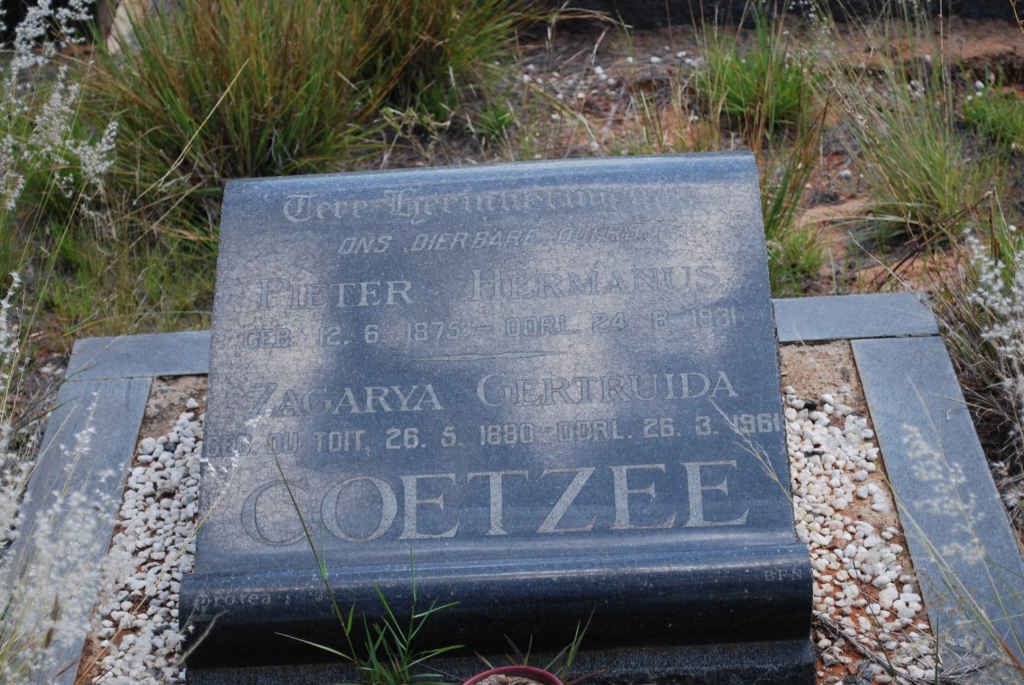 COETZEE Pieter Hermanus 1875-1931 & Zagarya Gertruida DU TOIT 1880-1961