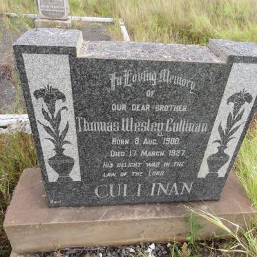CULLINAN Thomas Wesley 1900-1927
