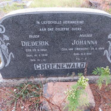 GROENEWALD Diederik 1862-1942 &amp; Johanna VAN NIEKERK 1868-1939