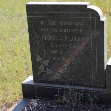 LOURENS George J.D. 1887-1964