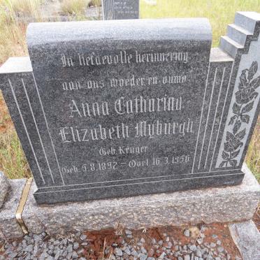 MYBURGH Anna Catharina Elizabeth nee KRUGER 1892-1956