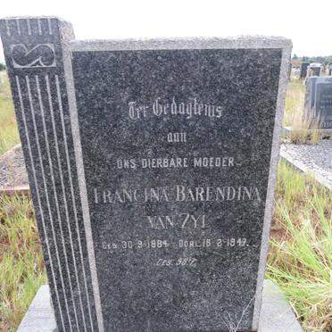 ZYL Francina Barendina, van 1884-1947