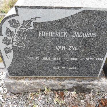 ZYL Frederick Jacobus, van 1893-1956