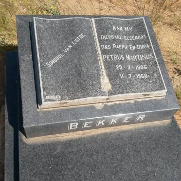 BEKKER Petrus Martinus 1906-1968