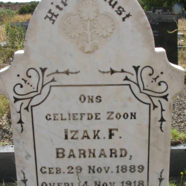BARNARD Izak F. 1889-1918