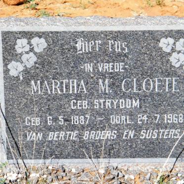 CLOETE Martha M. nee STRYDOM 1887-1968