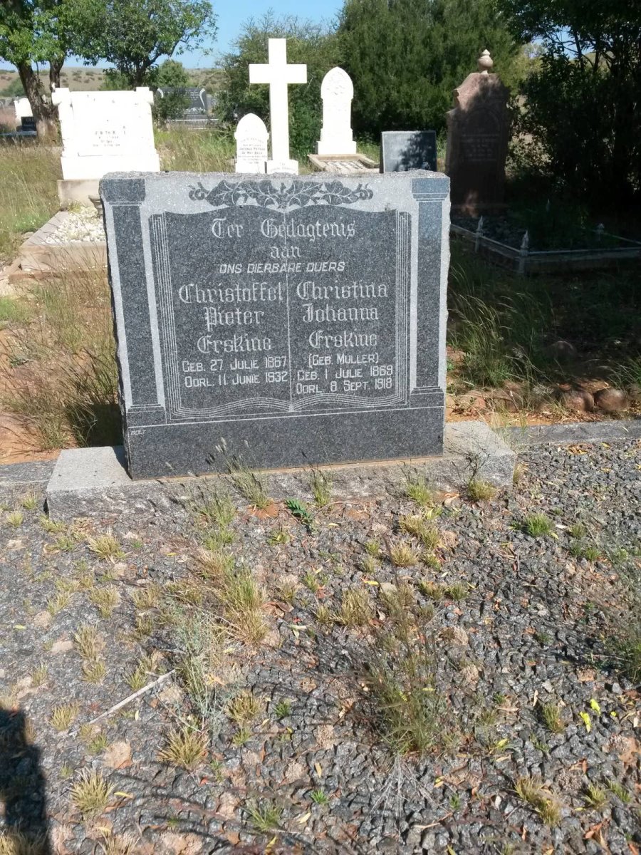 ERSKINE Christoffel Pieter 1867-1932 & Christina Johanna MULLER 1869-1918