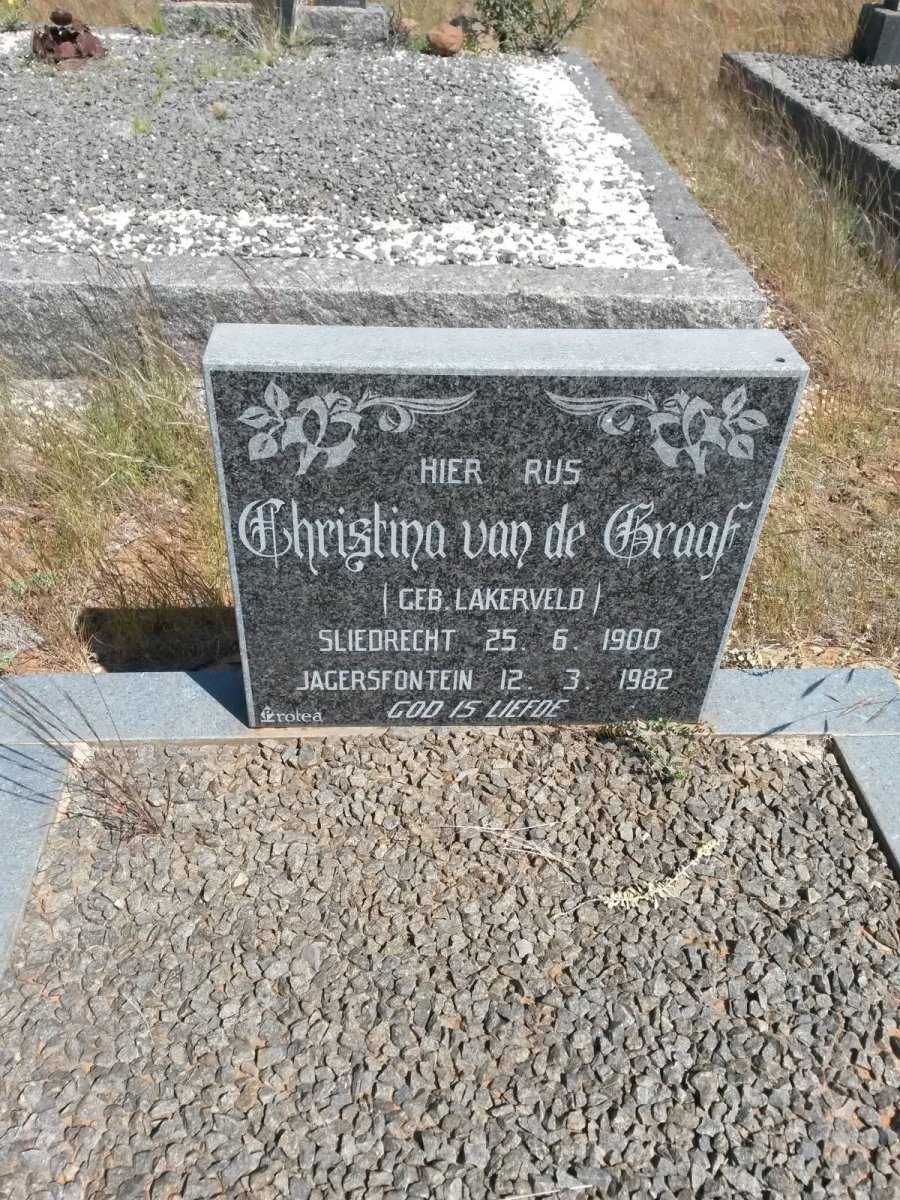 GRAAF Christina, van de nee LAKERVELD 1900-1982