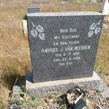 HEERDEN Andries J., van 1881-1958