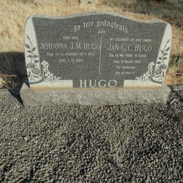 HUGO Jan G.C. 1869-1942 &amp; Johanna J.M. V.D. MERWE 1870-1964