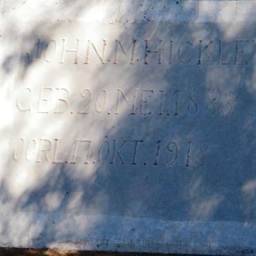 HICKLEY John M. 1883-1918