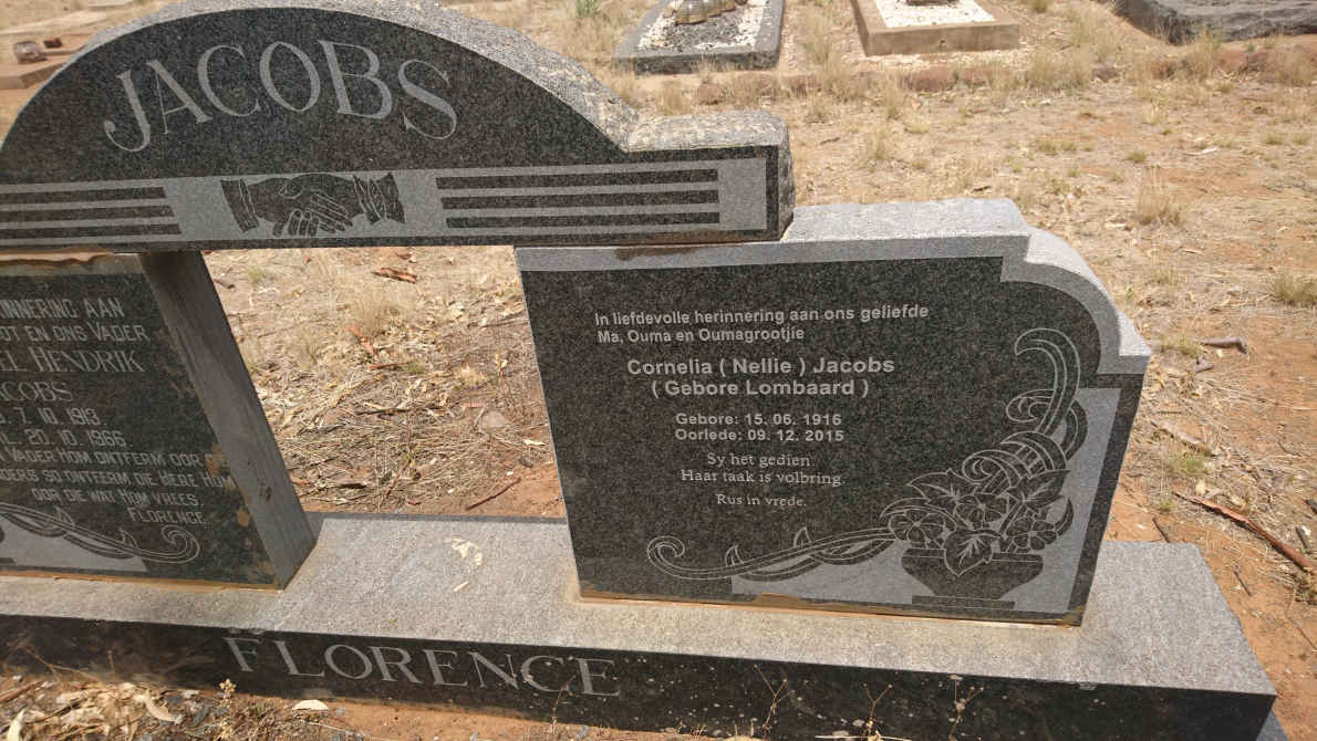 JACOBS Christoffel Hendrik 1913-1966 & Cornelia LOMBAARD 1916-2015