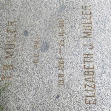 MULLER T.B. 1884-1918 &amp; Elizabeth J. THOM 1885-1972