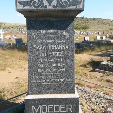 PREEZ Sara Johanna, du nee VAN ZYL 1874-1944