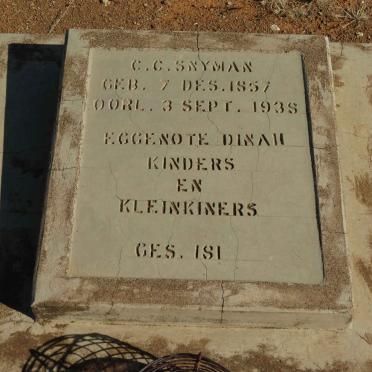 SNYMAN C.C. 1857-1938