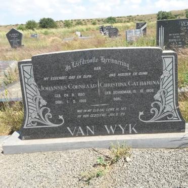 WYK Johannes Coenraad, van 1895-1968 &amp; Christina Catharina SCHOEMAN 1906-