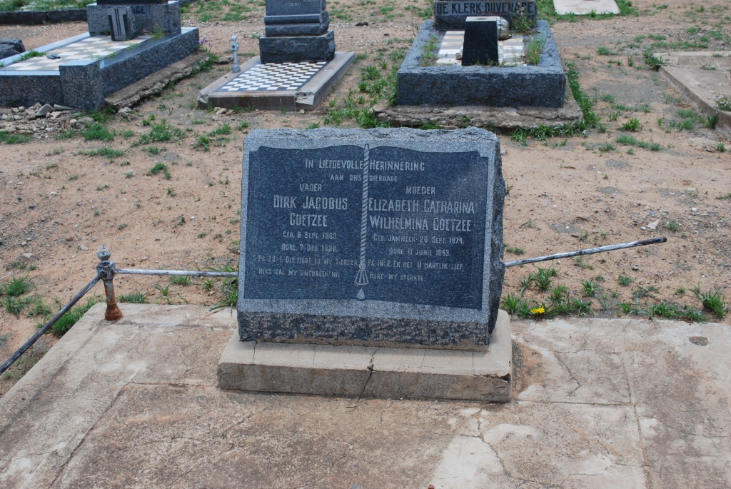 COETZEE Dirk Jacobus 1863-1938 & Elizabeth Catharina Wilhelmina 1874-1943