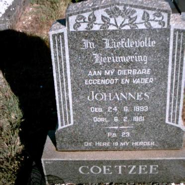 COETZEE Johannes 1893-1961