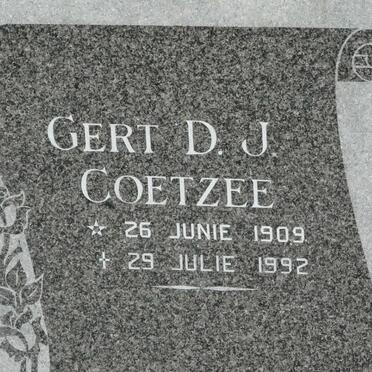 COETZEE Gert D.J. 1909-1992 
