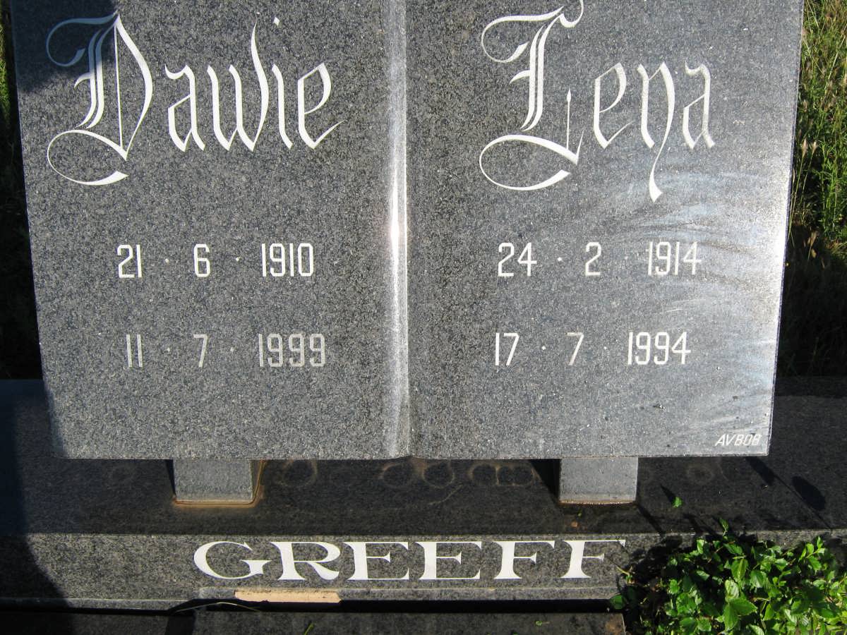 GREEFF Dawie 1910-1999 & Lena 1914-1994