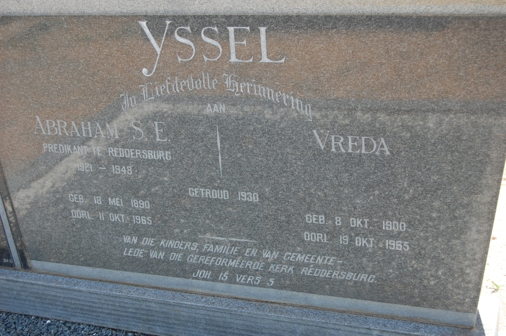 YSSEL Abraham S.E. 1890-1965 & Vreda 1900-1965