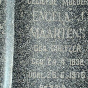 MAARTENS Engela J. nee COETZER 1898-1975