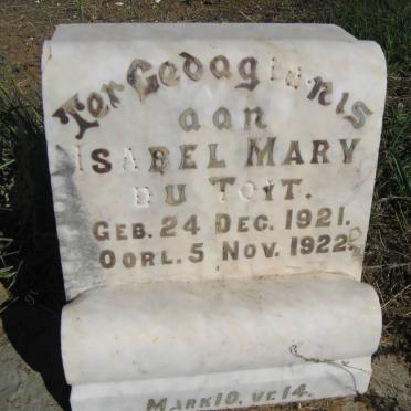 TOIT Isabel Mary, du 1921-1922