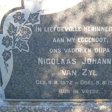 ZYL Nicolaas Johannes, van 1872-1958 