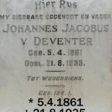 DEVENTER Johannes Jacobus, v. 1861-1935