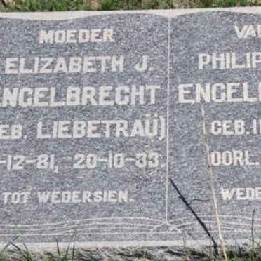 ENGELBRECHT Philippus T. 1871-1951 &amp; Elizabeth J. LIEBETRAŰ 1881-1933
