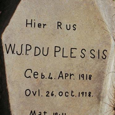 PLESSIS W.J.P., du 1918-1918